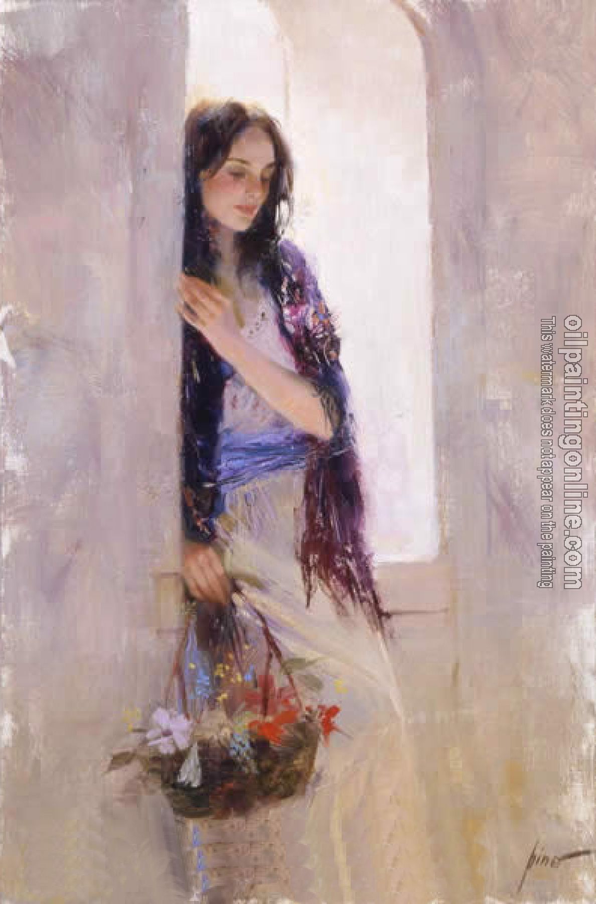 Pino Daeni - Impression oil painting.